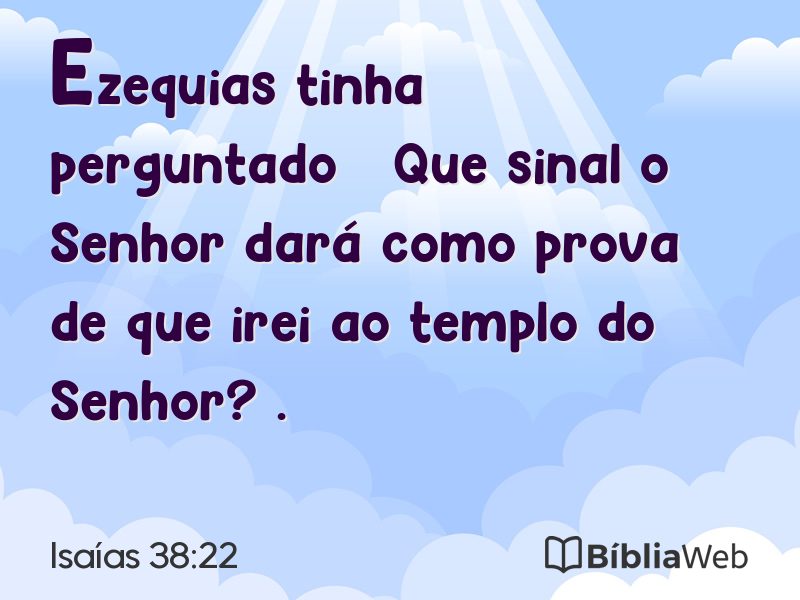 Isaías 38:22 em imagem para compartilhar