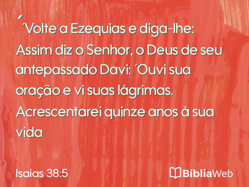 Isaías 38:5 em imagem para compartilhar
