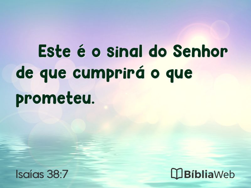 Isaías 38:7 em imagem para compartilhar