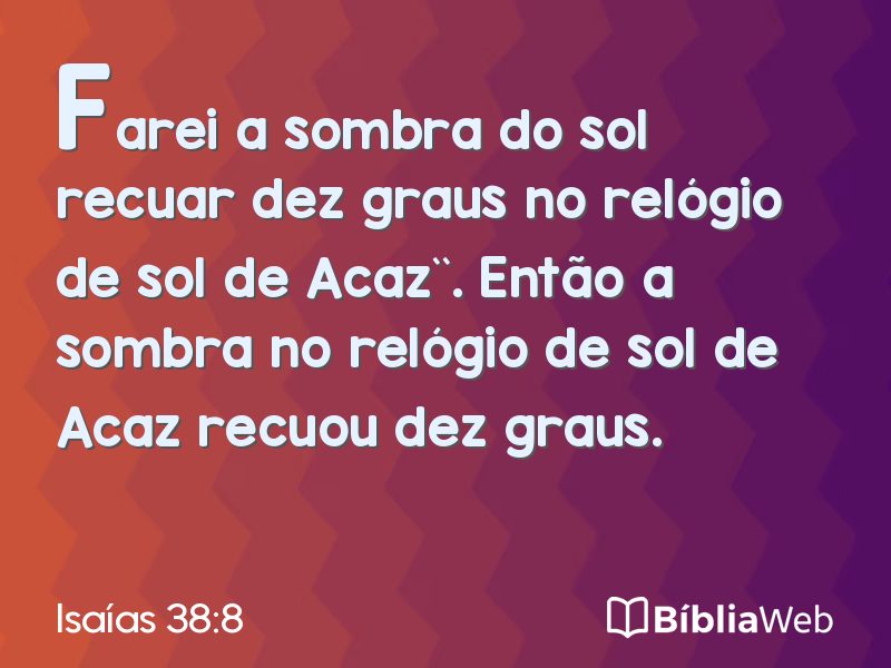 Isaías 38:8 em imagem para compartilhar