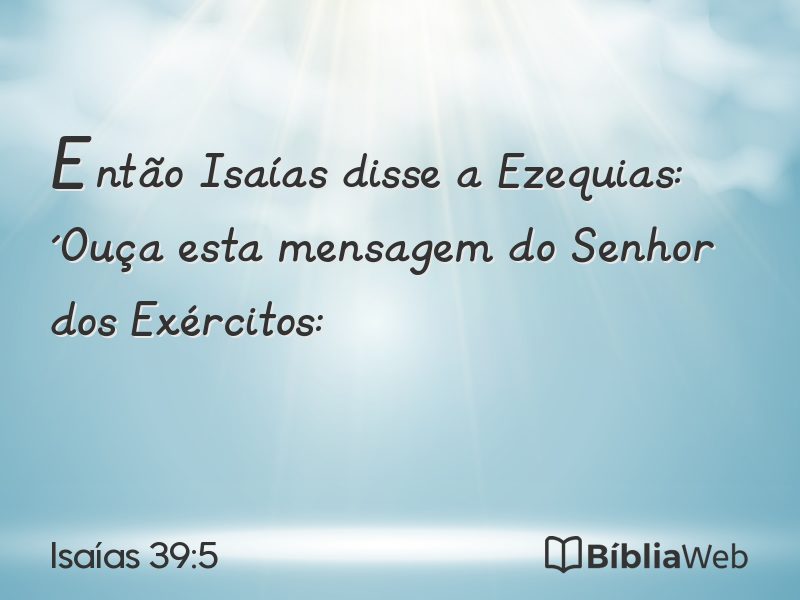 Isaías 39:5 em imagem para compartilhar