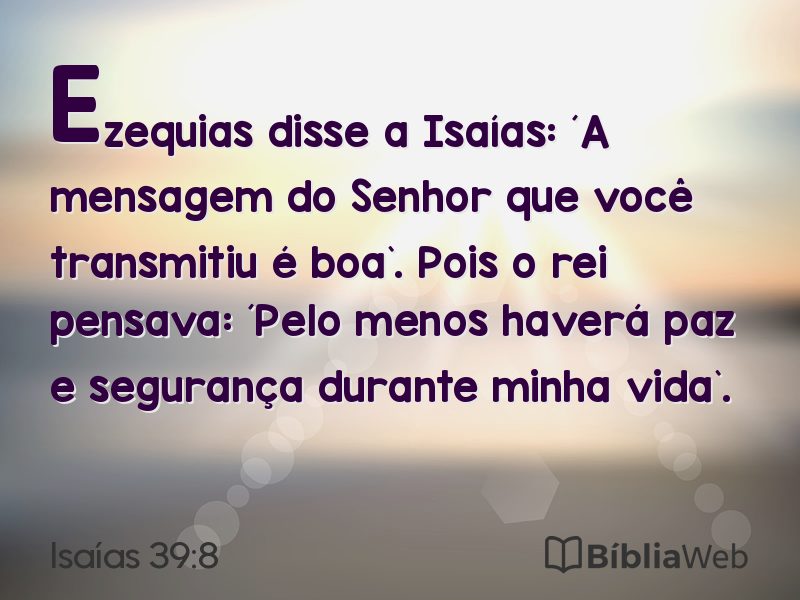 Isaías 39:8 em imagem para compartilhar