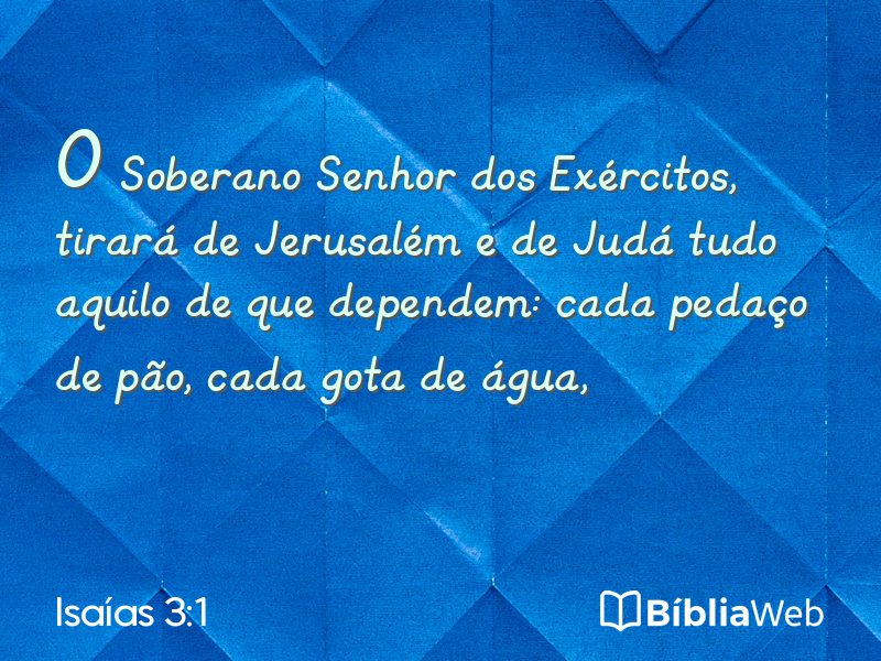 Isaías 3:1 em imagem para compartilhar