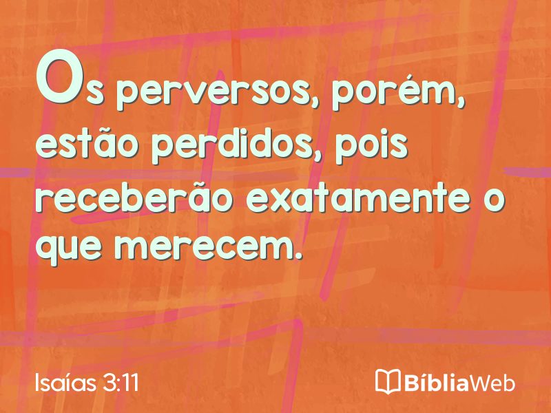Isaías 3:11 em imagem para compartilhar