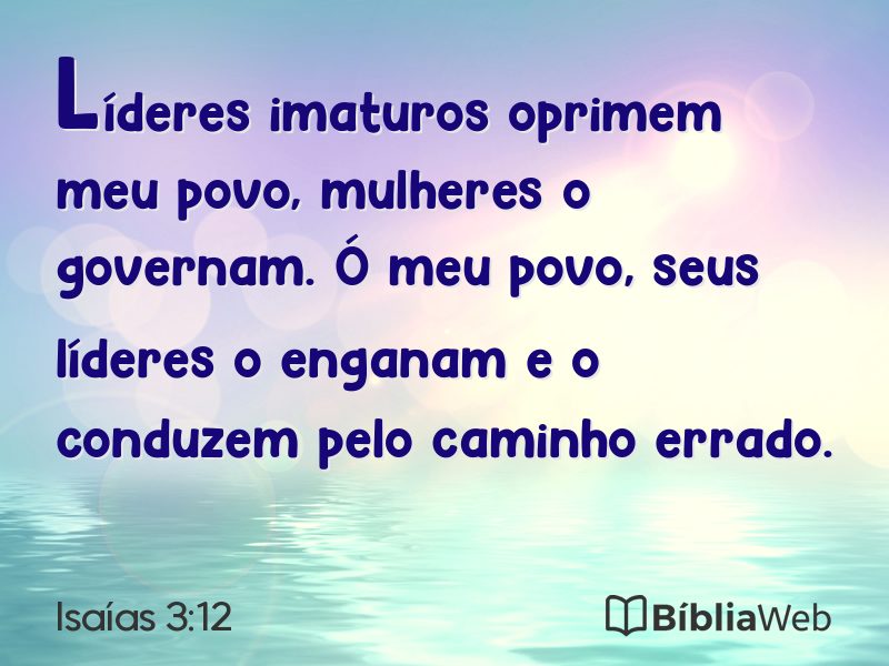 Isaías 3:12 em imagem para compartilhar