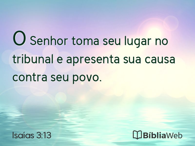 Isaías 3:13 em imagem para compartilhar