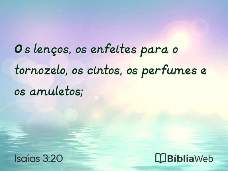 Isaías 3:20 em imagem para compartilhar