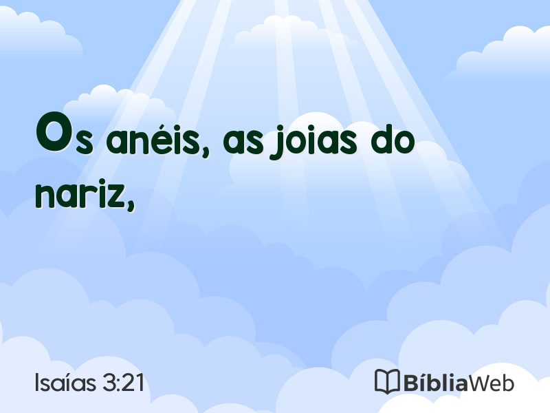 Isaías 3:21 em imagem para compartilhar