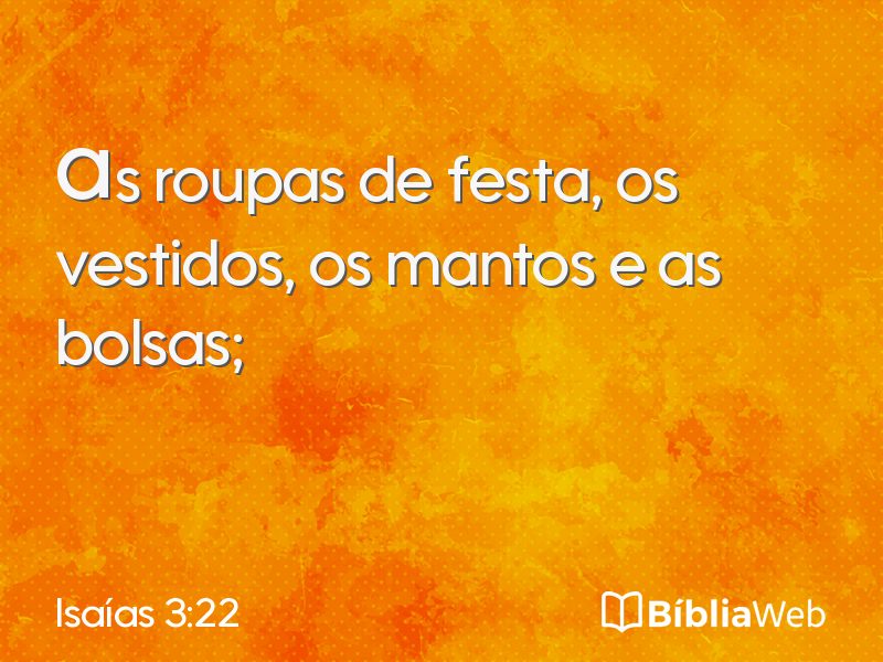 Isaías 3:22 em imagem para compartilhar