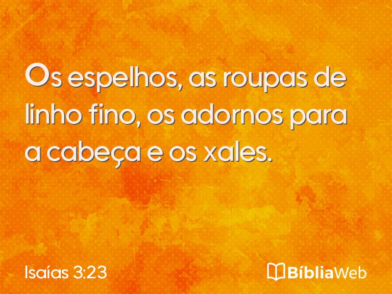 Isaías 3:23 em imagem para compartilhar