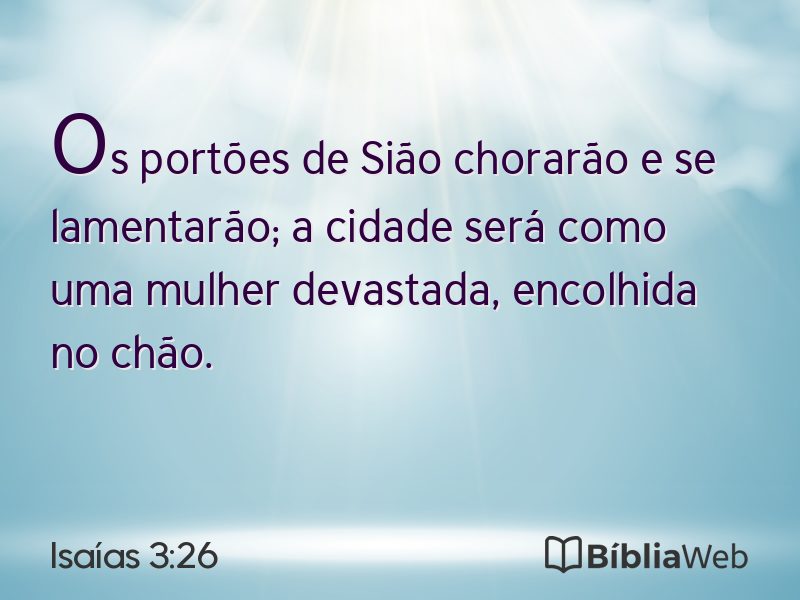 Isaías 3:26 em imagem para compartilhar