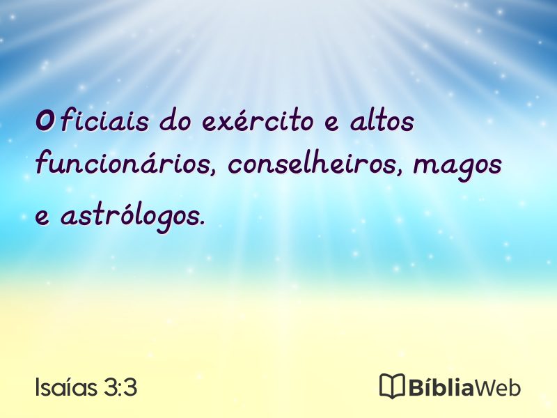 Isaías 3:3 em imagem para compartilhar