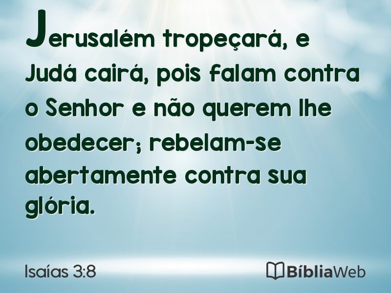 Isaías 3:8 em imagem para compartilhar