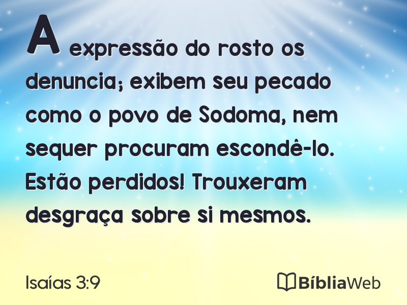 Isaías 3:9 em imagem para compartilhar
