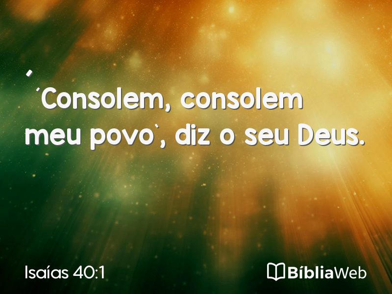 Isaías 40:1 em imagem para compartilhar