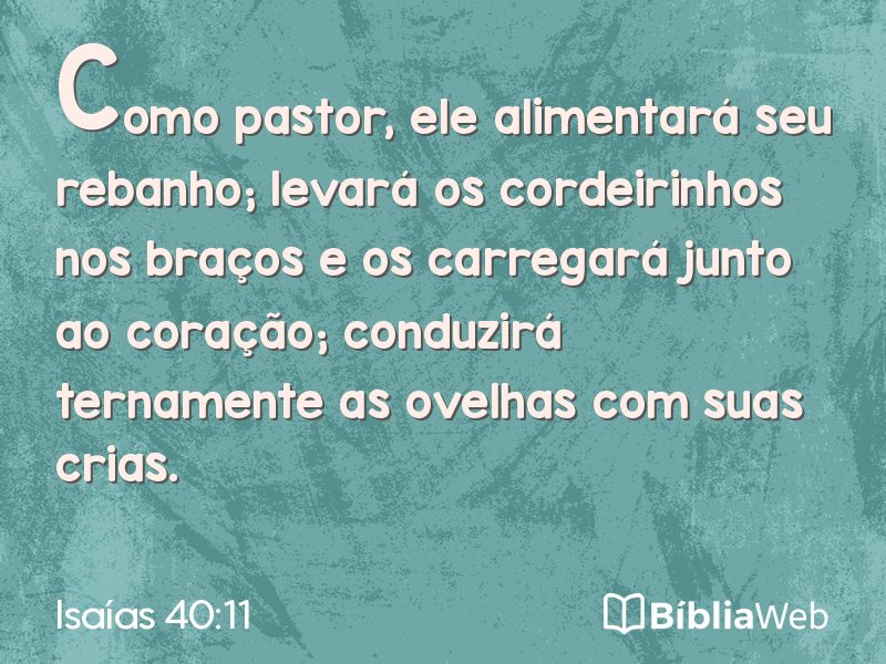 Isaías 40:11 em imagem para compartilhar