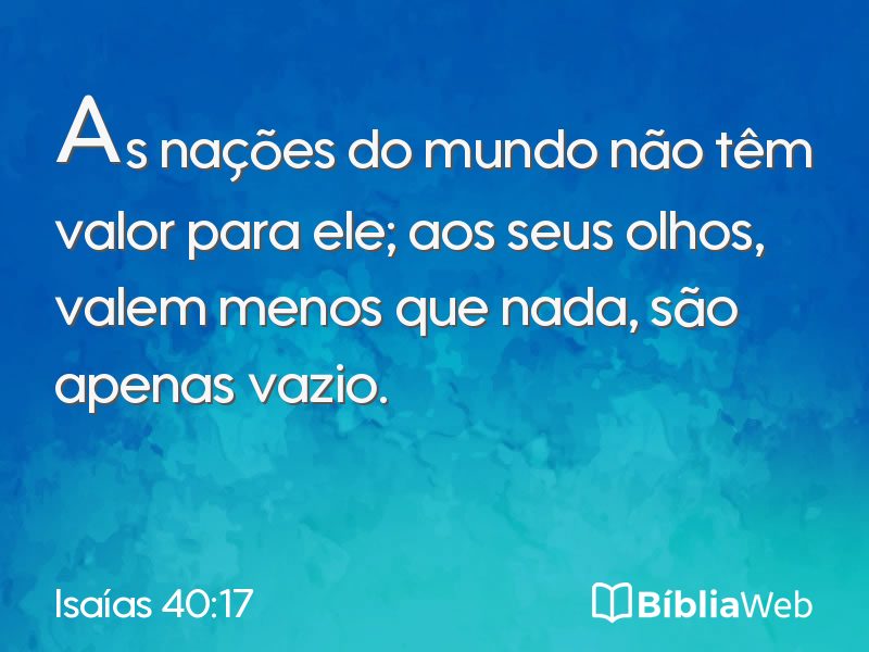 Isaías 40:17 em imagem para compartilhar