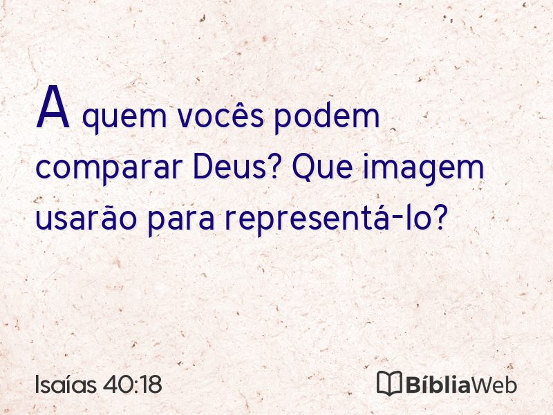 Isaías 40:18 em imagem para compartilhar