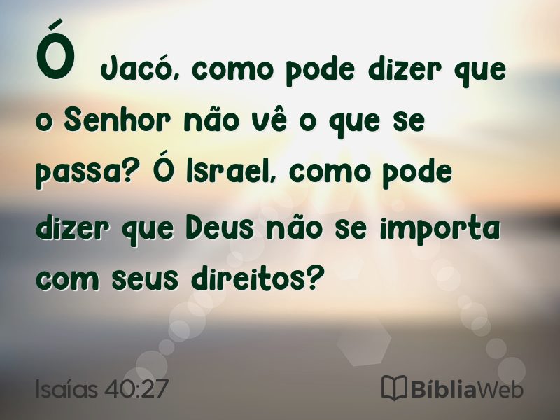 Isaías 40:27 em imagem para compartilhar