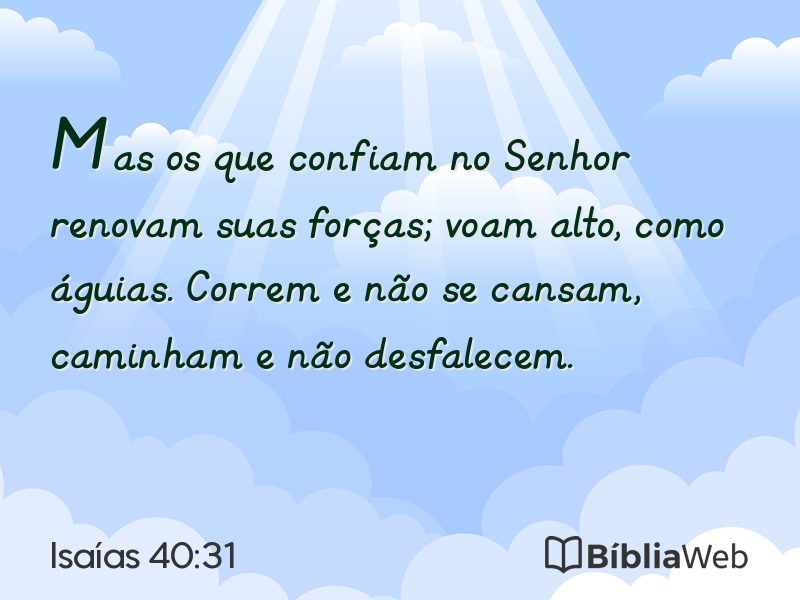 Isaías 40:31 em imagem para compartilhar