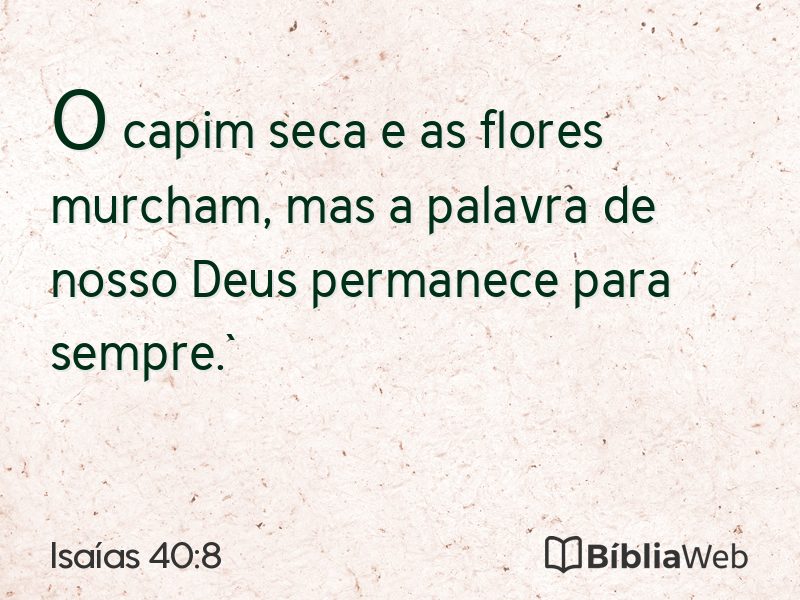 Isaías 40:8 em imagem para compartilhar