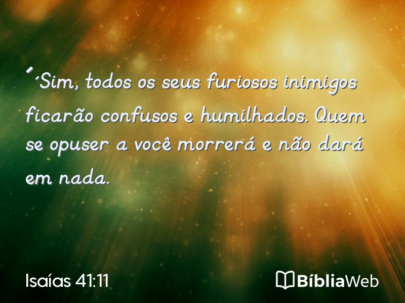 Isaías 41:11 em imagem para compartilhar