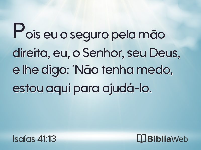 Isaías 41:13 em imagem para compartilhar