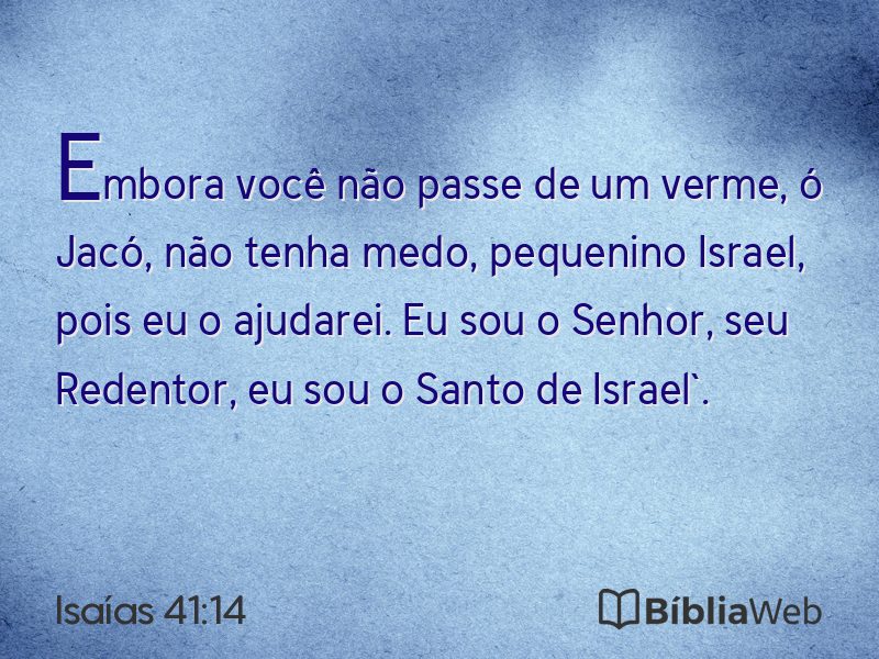 Isaías 41:14 em imagem para compartilhar