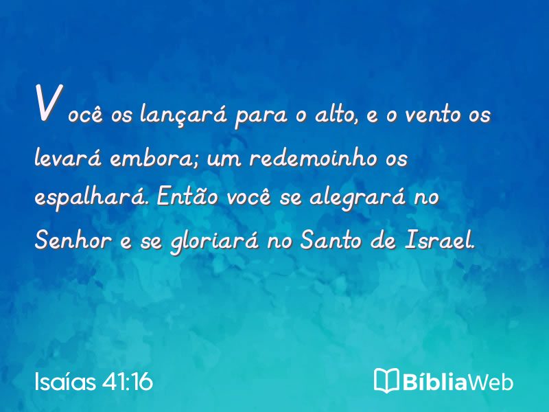 Isaías 41:16 em imagem para compartilhar
