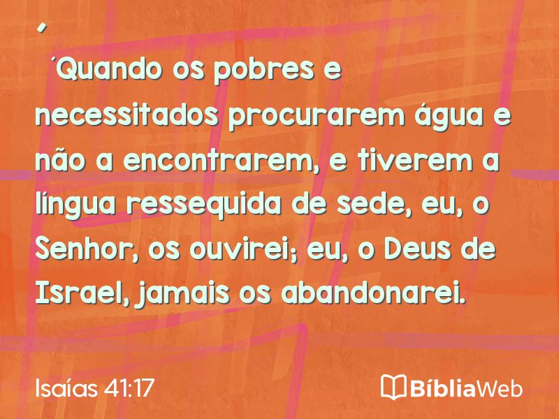 Isaías 41:17 em imagem para compartilhar