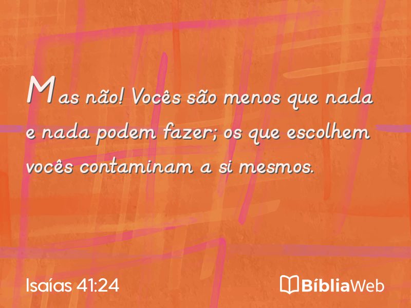 Isaías 41:24 em imagem para compartilhar