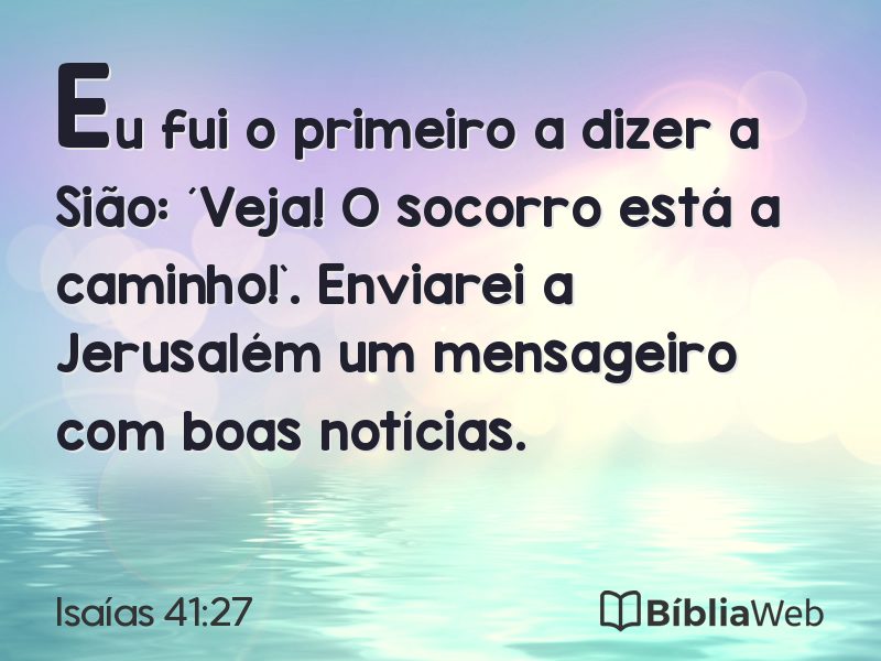 Isaías 41:27 em imagem para compartilhar