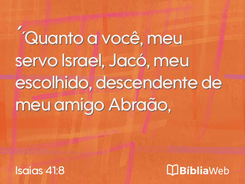 Isaías 41:8 em imagem para compartilhar