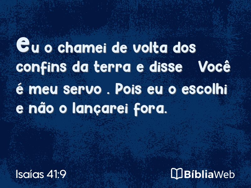 Isaías 41:9 em imagem para compartilhar