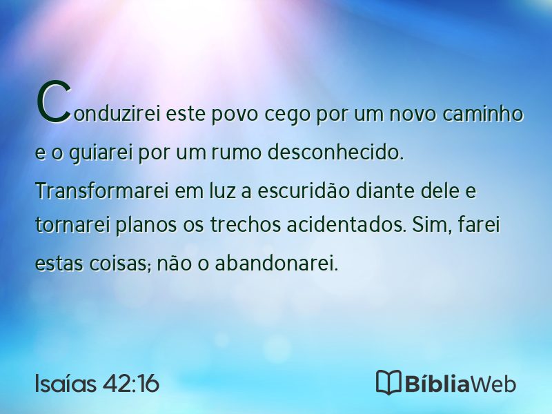 Isaías 42:16 em imagem para compartilhar