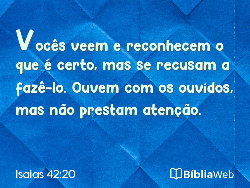Isaías 42:20 em imagem para compartilhar