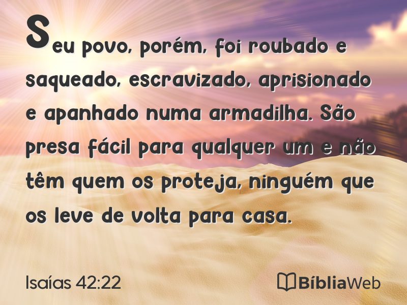 Isaías 42:22 em imagem para compartilhar