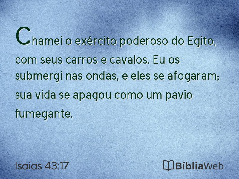 Isaías 43:17 em imagem para compartilhar