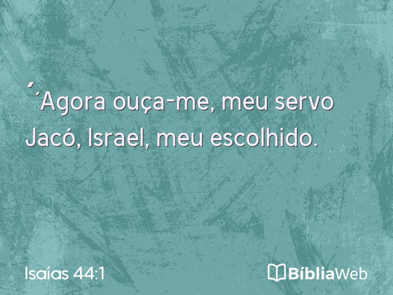 Isaías 44:1 em imagem para compartilhar