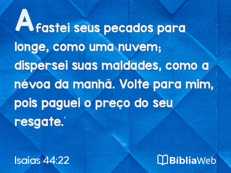Isaías 44:22 em imagem para compartilhar