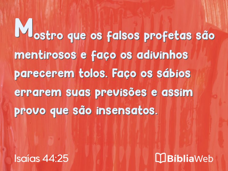 Isaías 44:25 em imagem para compartilhar