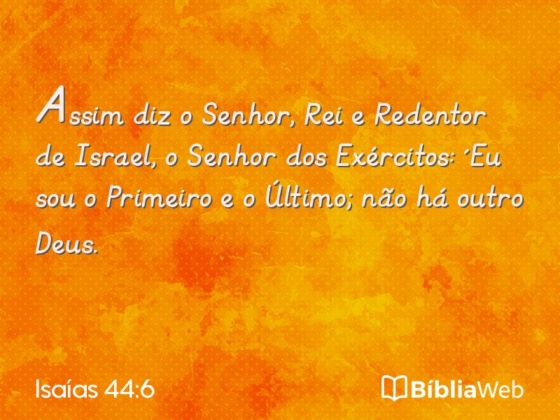 Isaías 44:6 em imagem para compartilhar