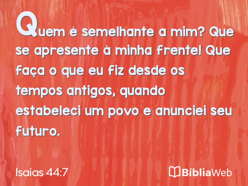 Isaías 44:7 em imagem para compartilhar