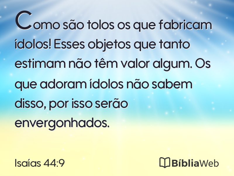 Isaías 44:9 em imagem para compartilhar