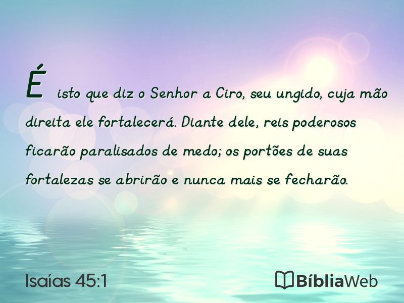 Isaías 45:1 em imagem para compartilhar
