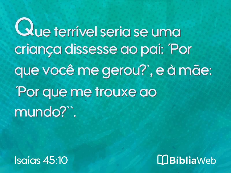 Isaías 45:10 em imagem para compartilhar