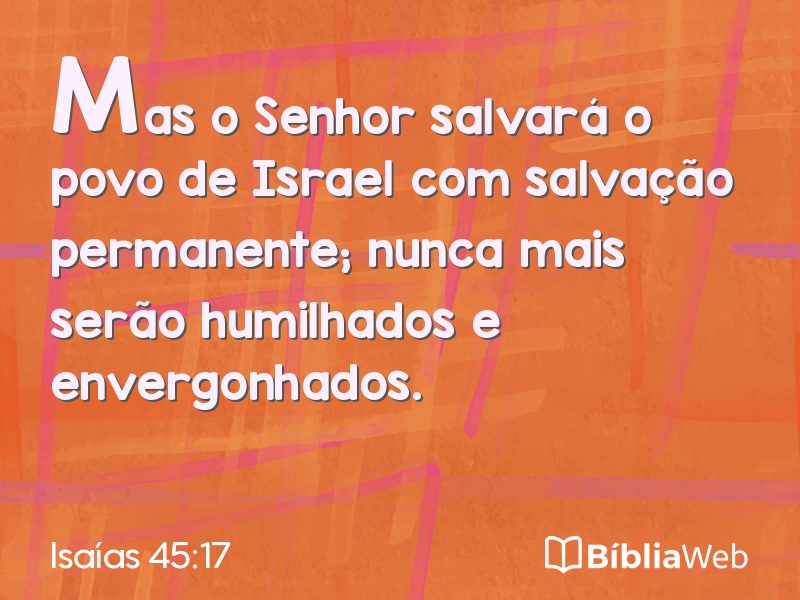 Isaías 45:17 em imagem para compartilhar