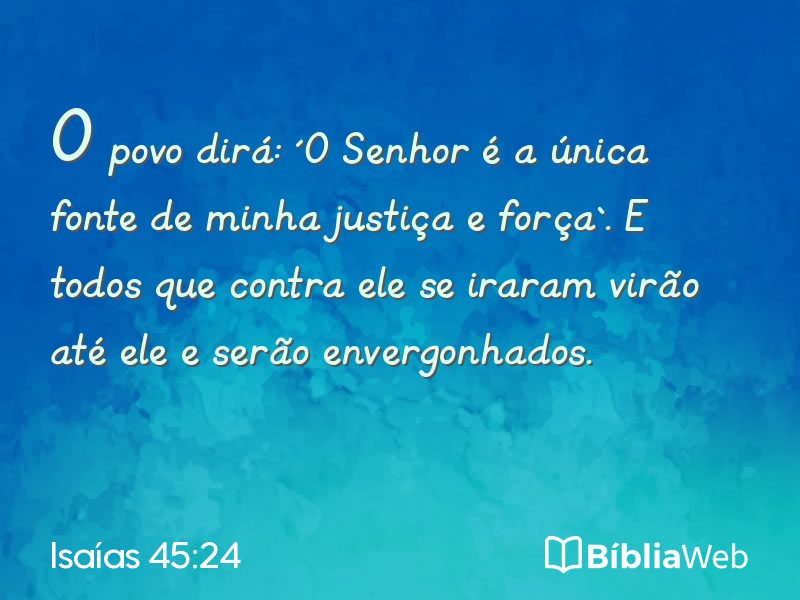 Isaías 45:24 em imagem para compartilhar