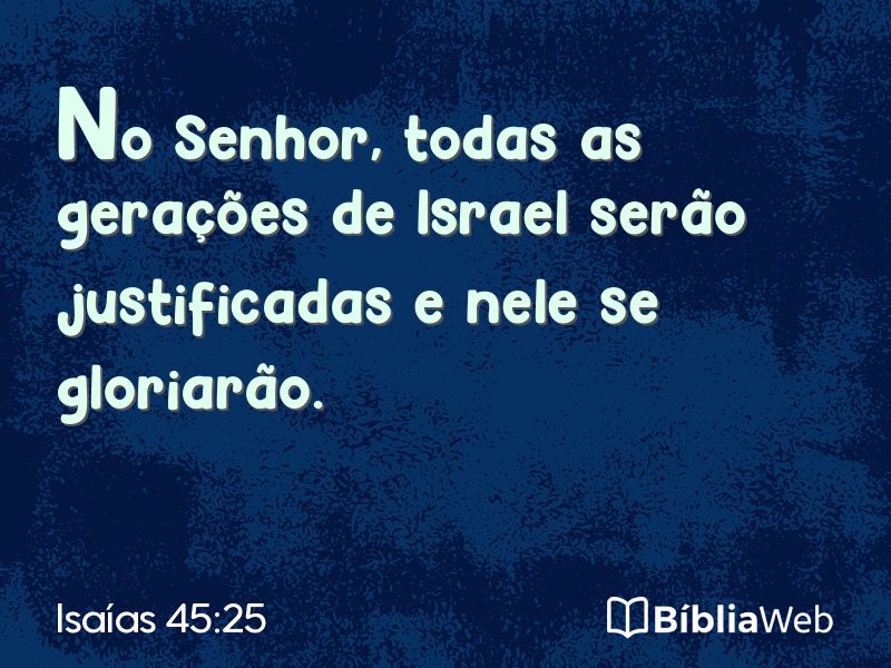 Isaías 45:25 em imagem para compartilhar