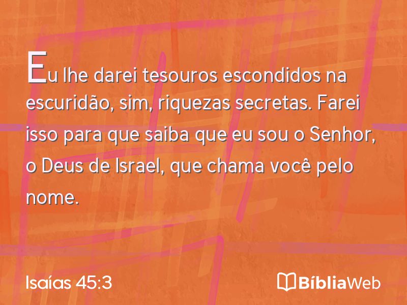 Isaías 45:3 em imagem para compartilhar